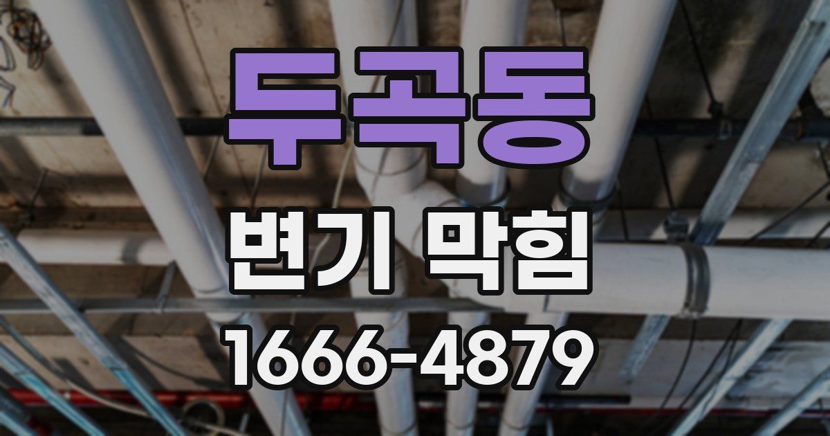 두곡동 변기 막힘