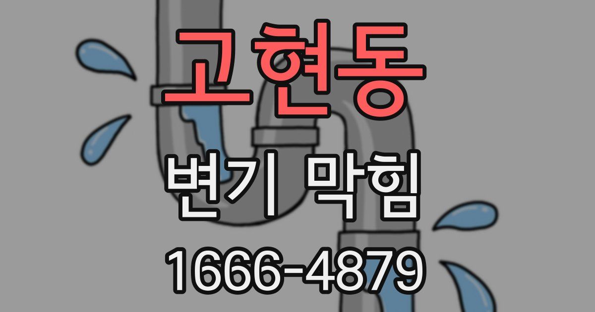 고현동 변기 막힘