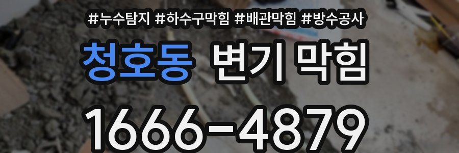 청호동 변기 막힘