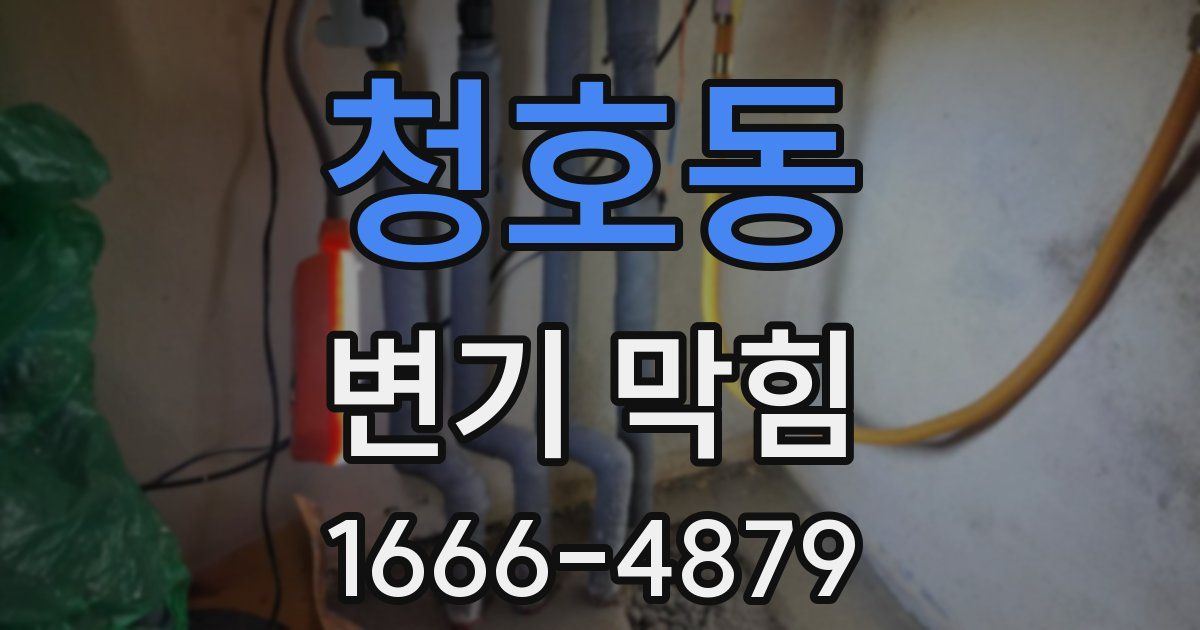 청호동 변기 막힘