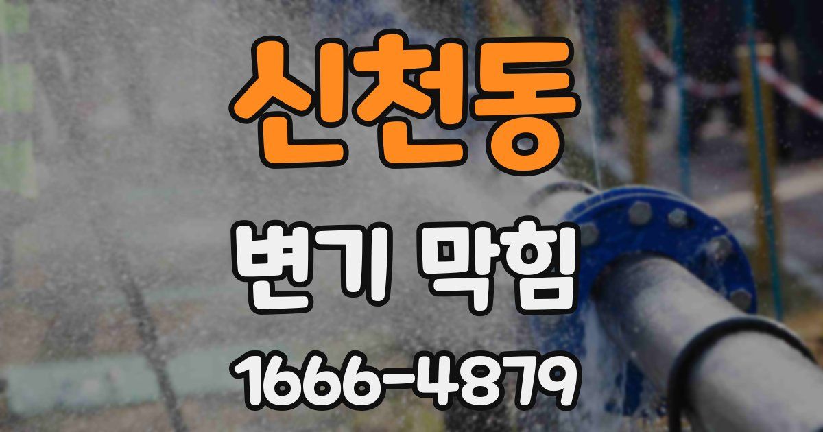 신천동 변기 막힘