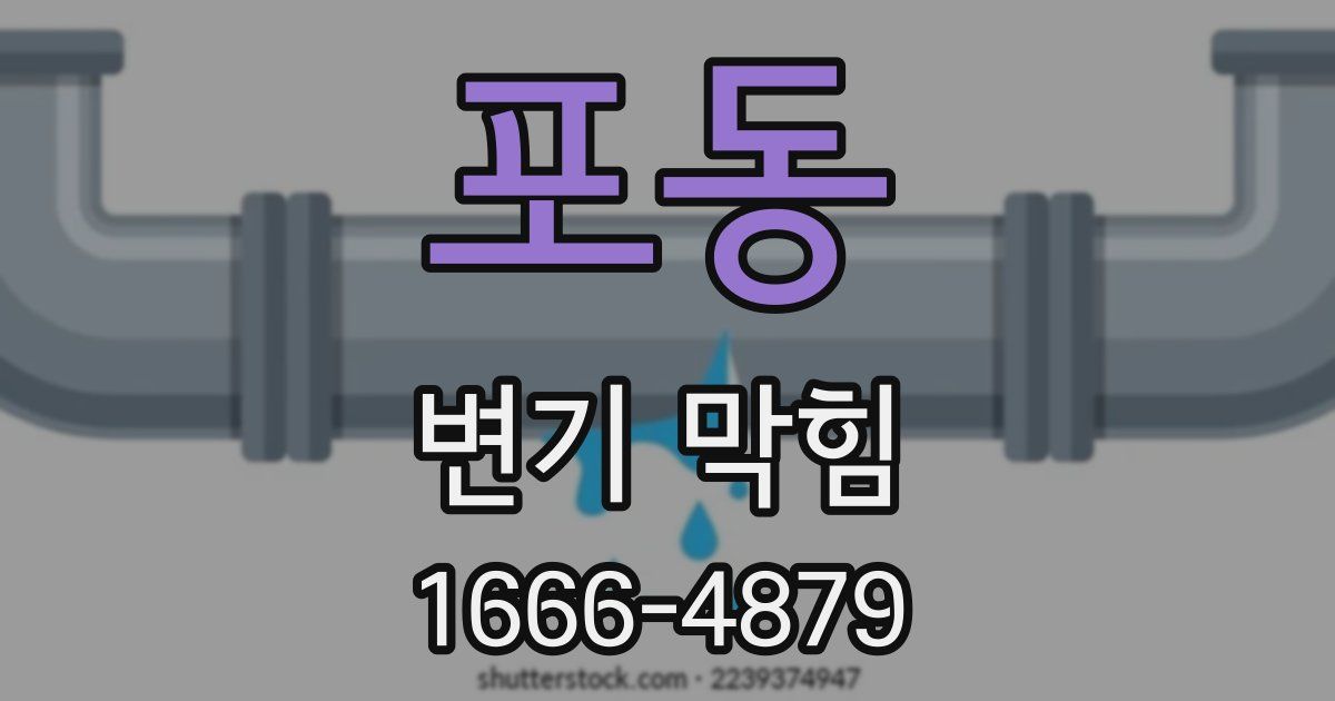 포동 변기 막힘