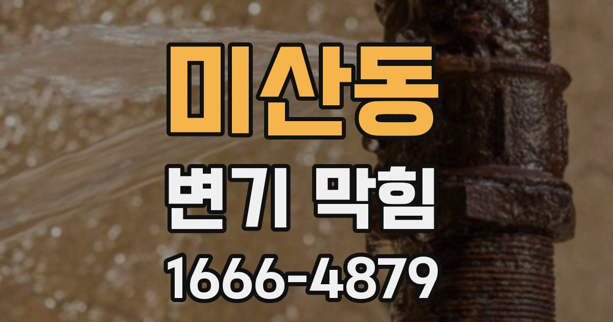 미산동 변기 막힘