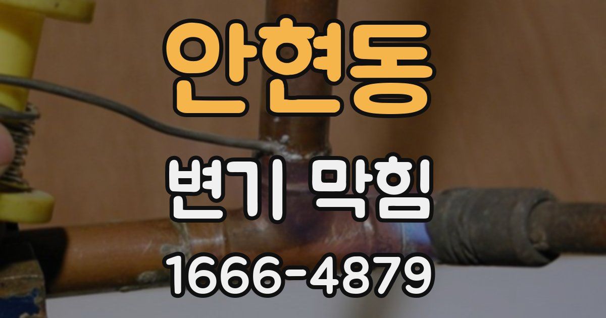 안현동 변기 막힘