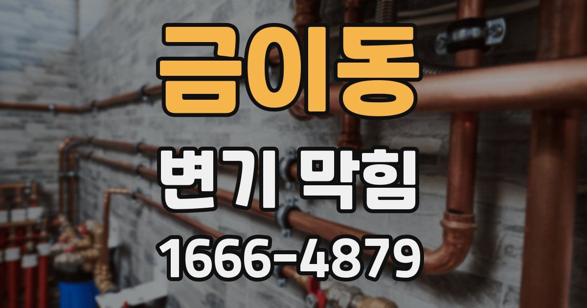 금이동 변기 막힘