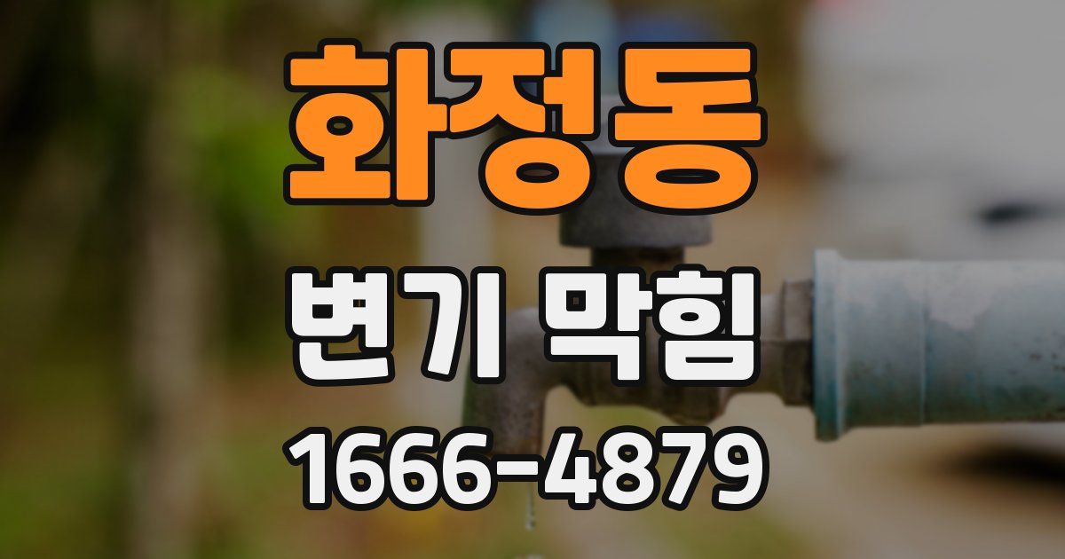 화정동 변기 막힘