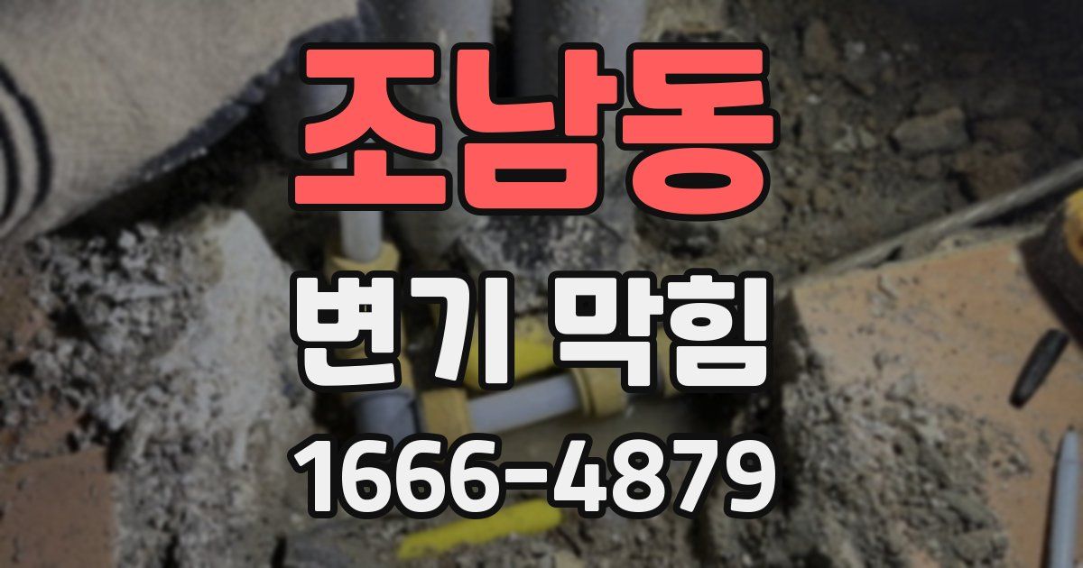조남동 변기 막힘