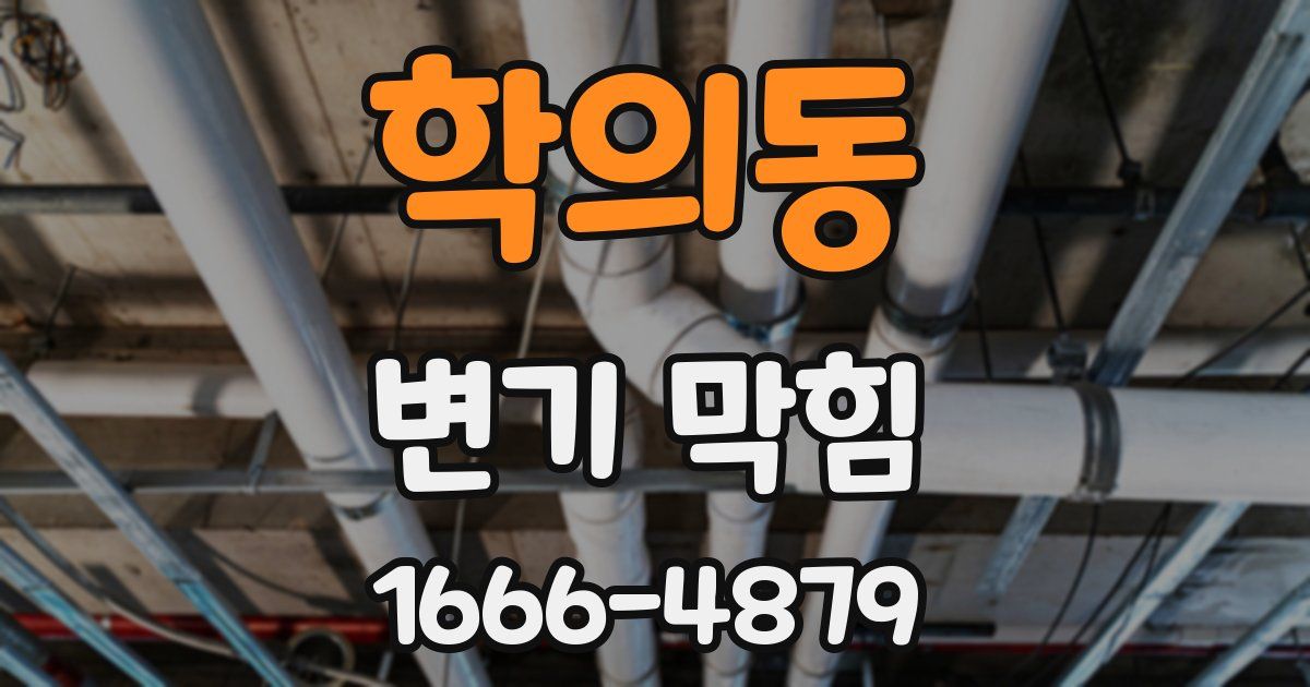 학의동 변기 막힘