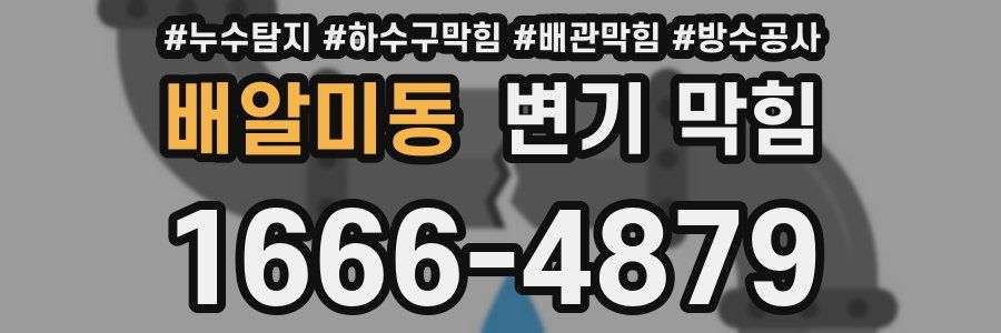 배알미동 변기 막힘