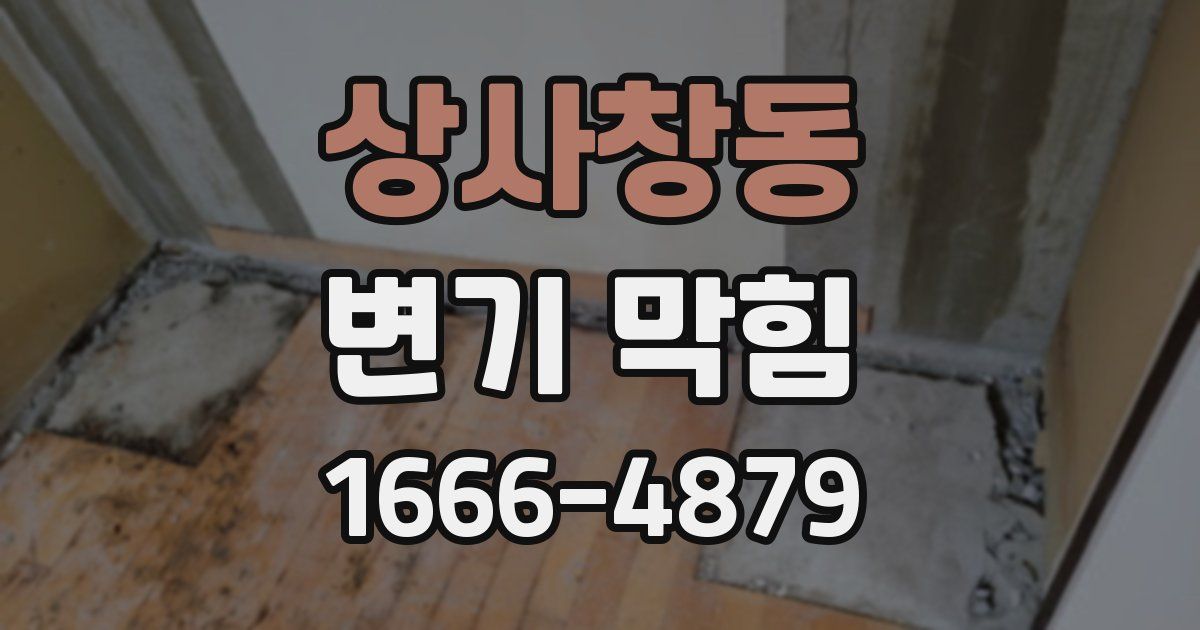 상사창동 변기 막힘