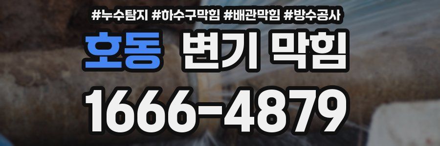 호동 변기 막힘