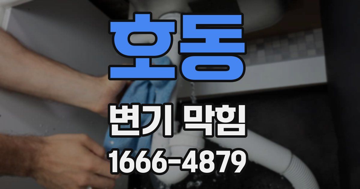 호동 변기 막힘