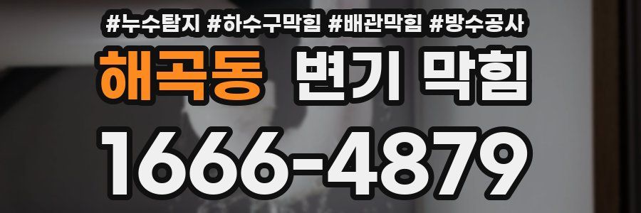 해곡동 변기 막힘
