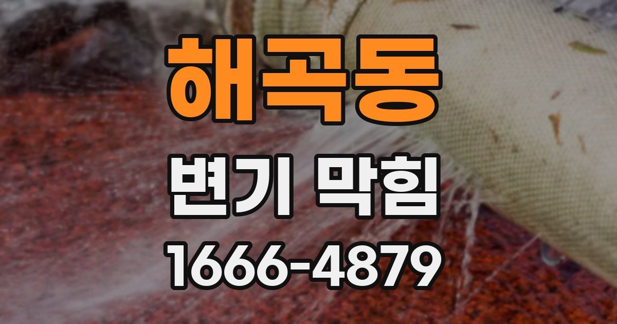 해곡동 변기 막힘