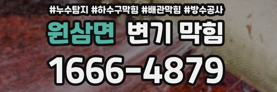 원삼면 변기 막힘