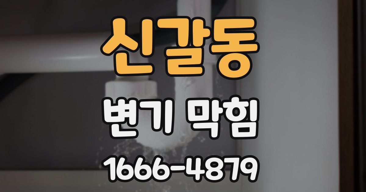 신갈동 변기 막힘