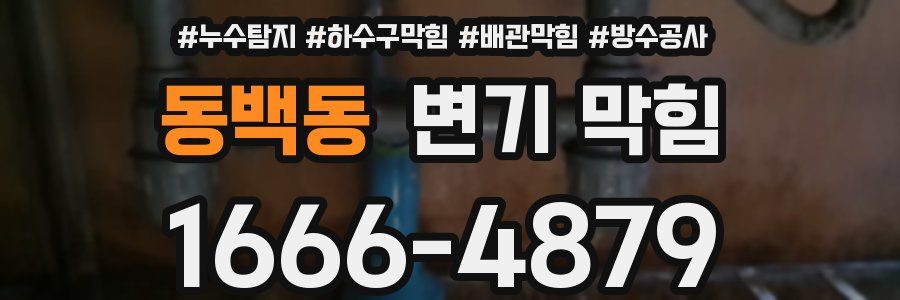 동백동 변기 막힘