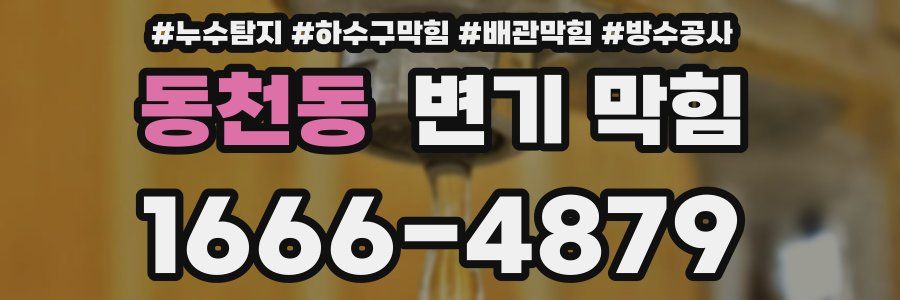 동천동 변기 막힘