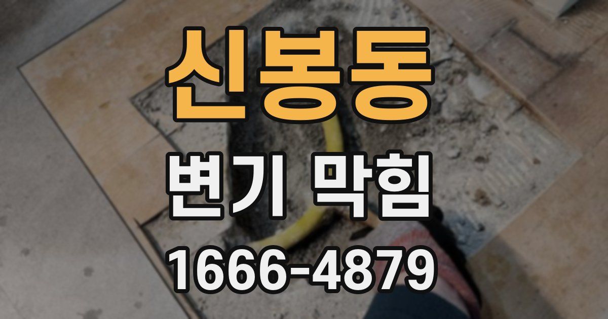 신봉동 변기 막힘