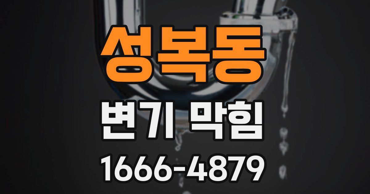 성복동 변기 막힘
