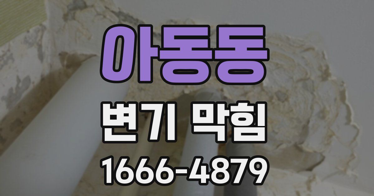 아동동 변기 막힘