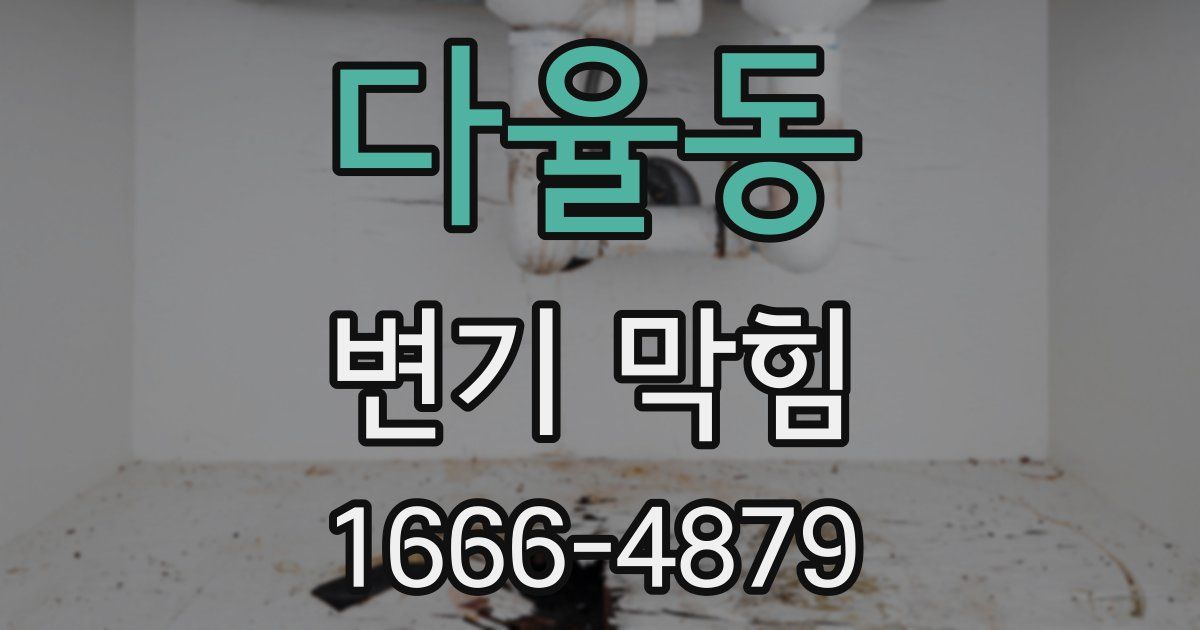 다율동 변기 막힘