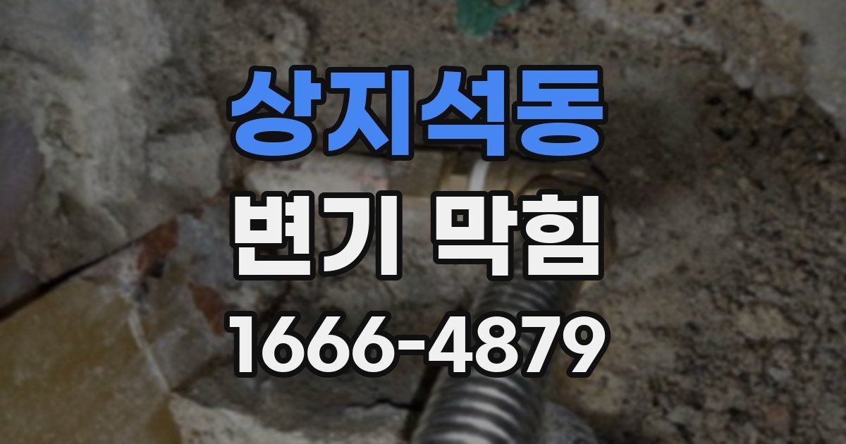 상지석동 변기 막힘