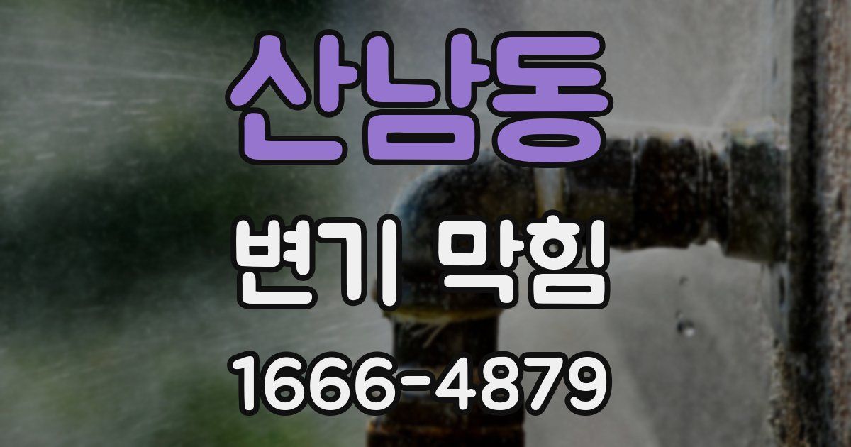 산남동 변기 막힘