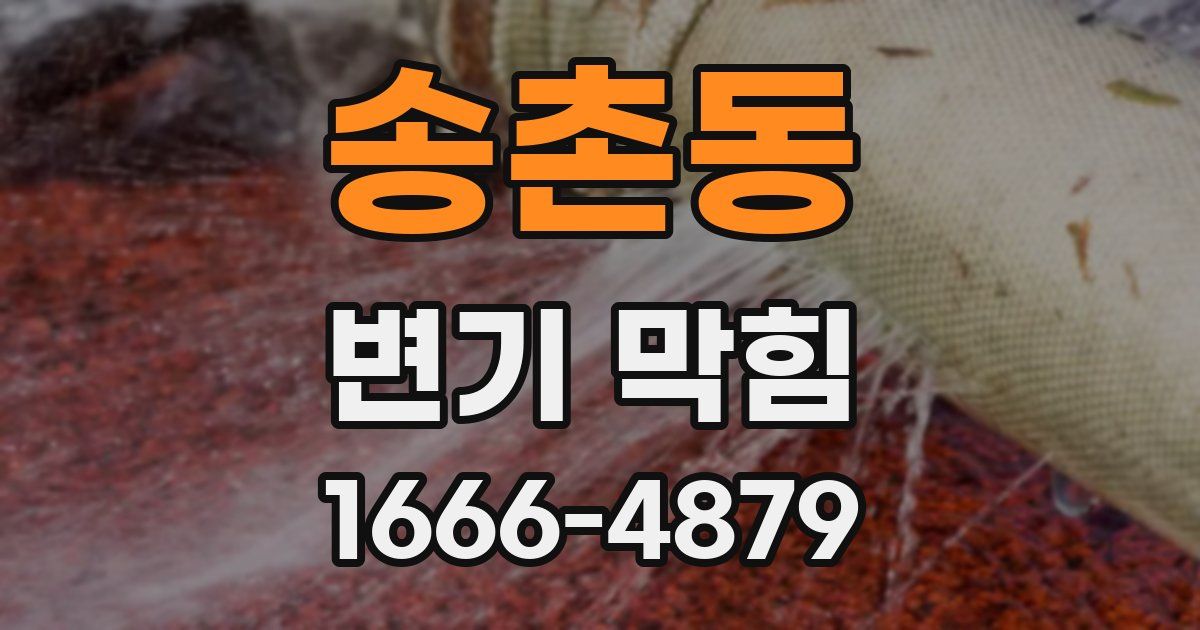 송촌동 변기 막힘