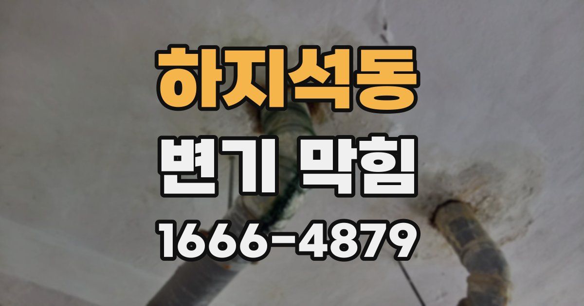 하지석동 변기 막힘