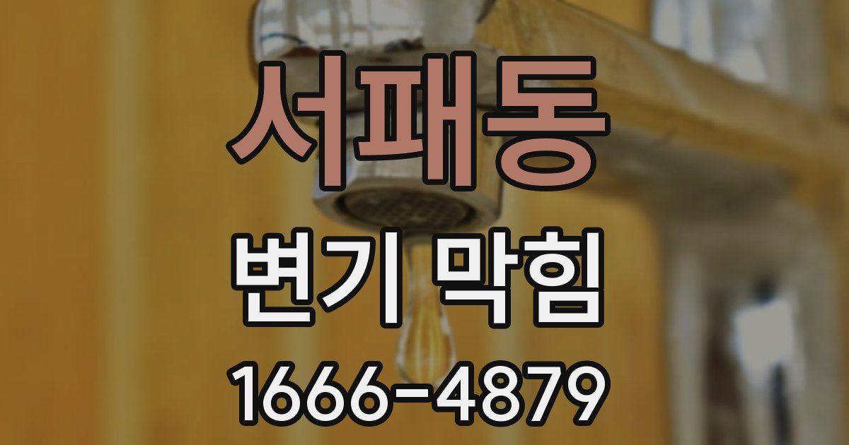 서패동 변기 막힘
