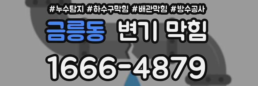 금릉동 변기 막힘