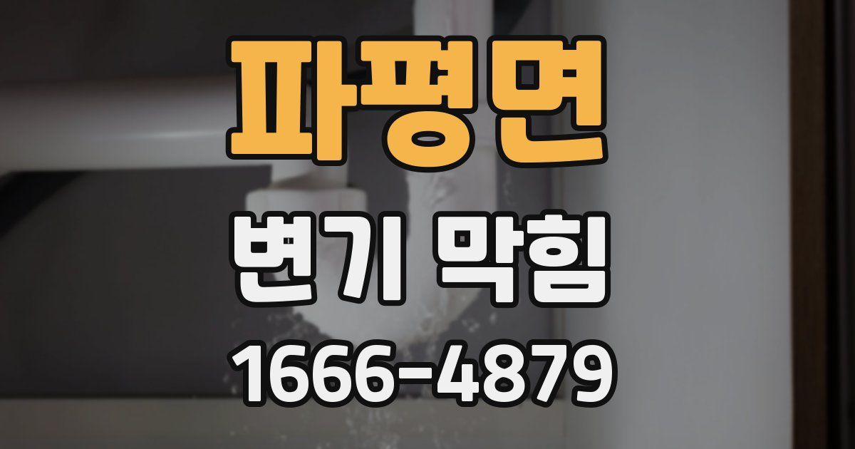 파평면 변기 막힘