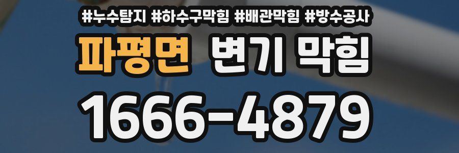 파평면 변기 막힘