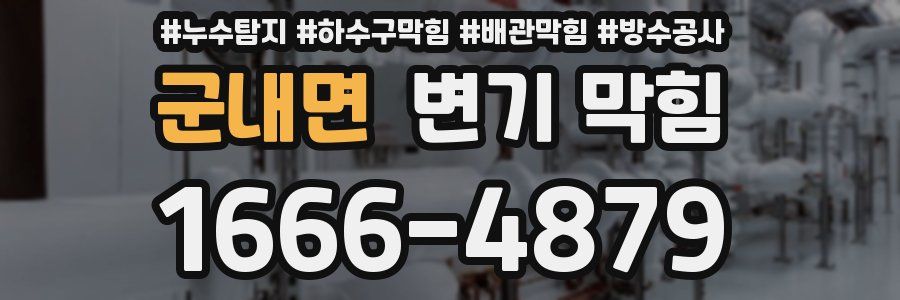 군내면 변기 막힘