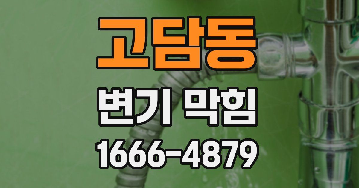 고담동 변기 막힘