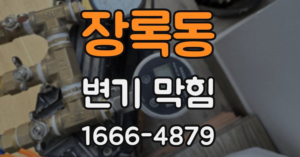 장록동 변기 막힘
