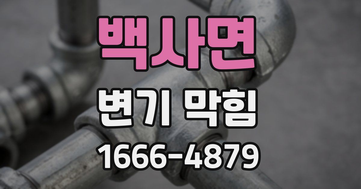 백사면 변기 막힘