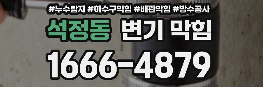 석정동 변기 막힘