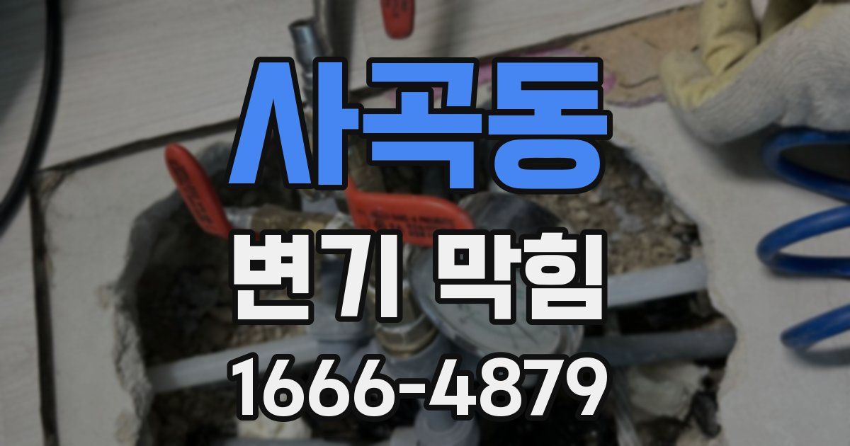 사곡동 변기 막힘