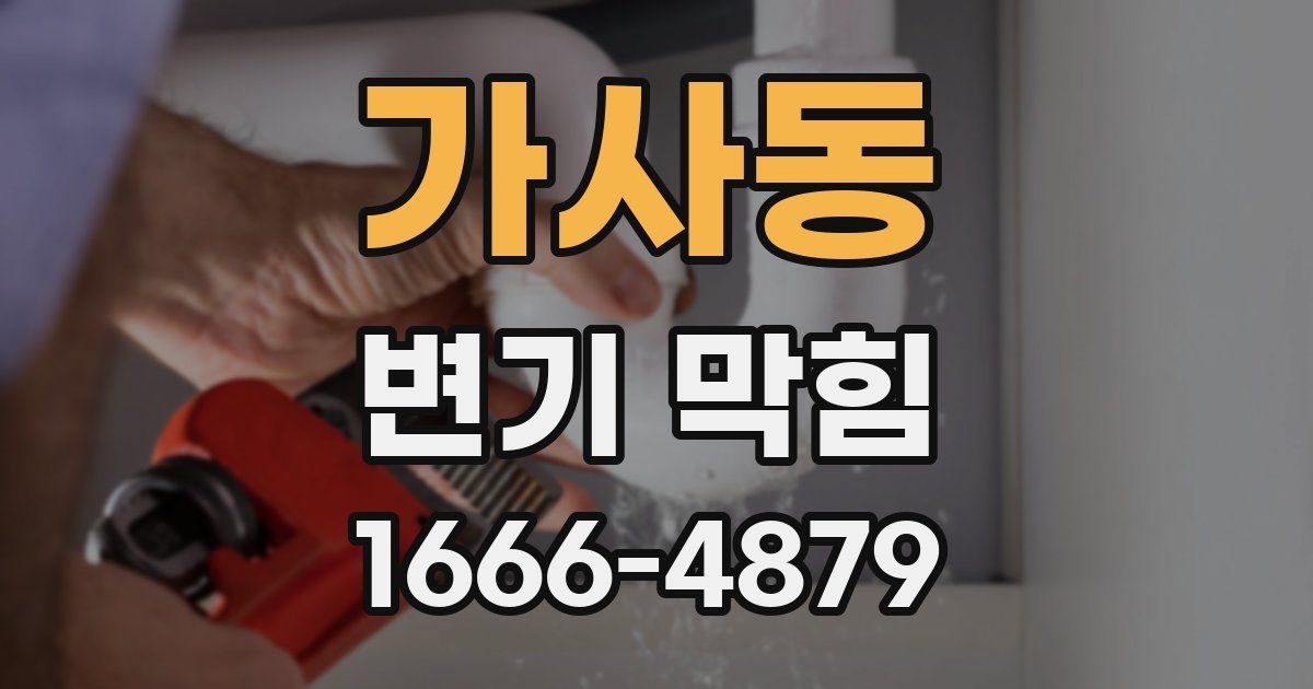 가사동 변기 막힘