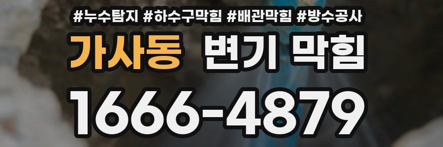 가사동 변기 막힘