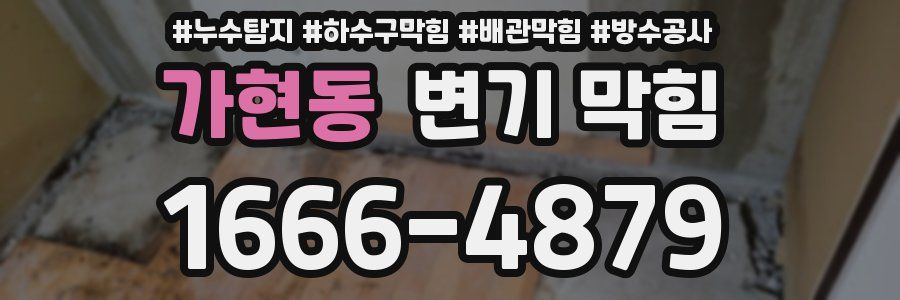 가현동 변기 막힘