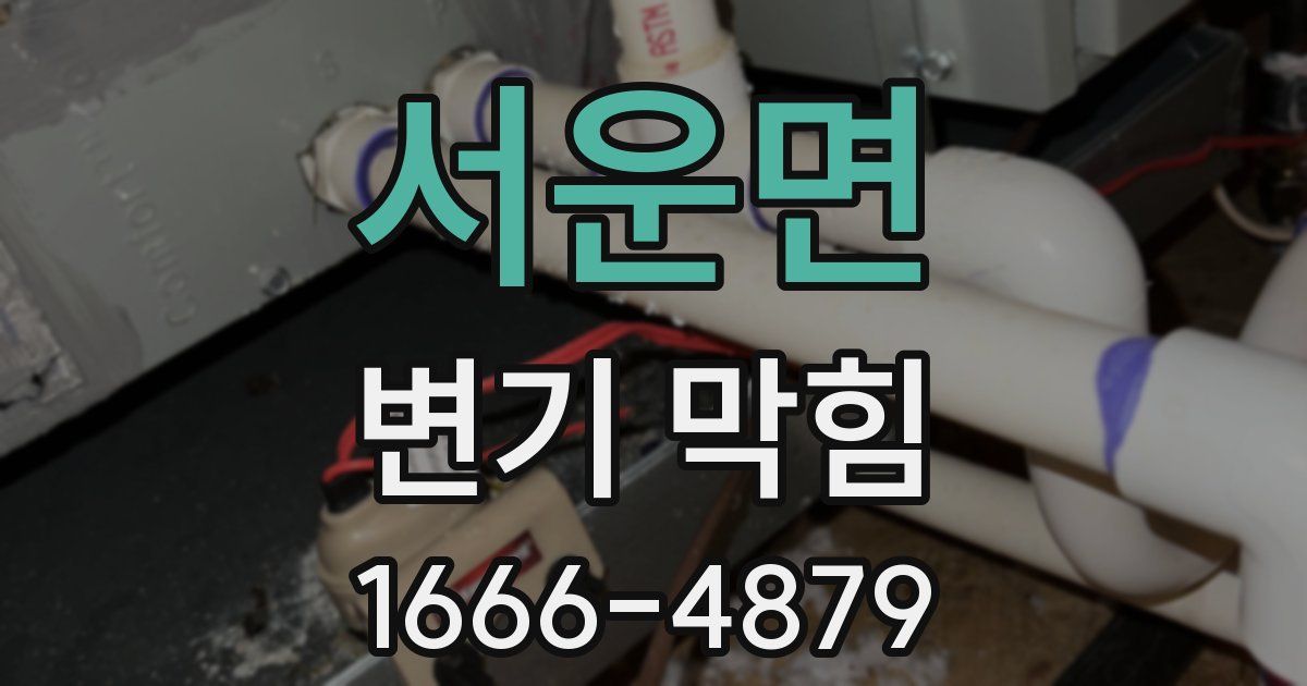 서운면 변기 막힘