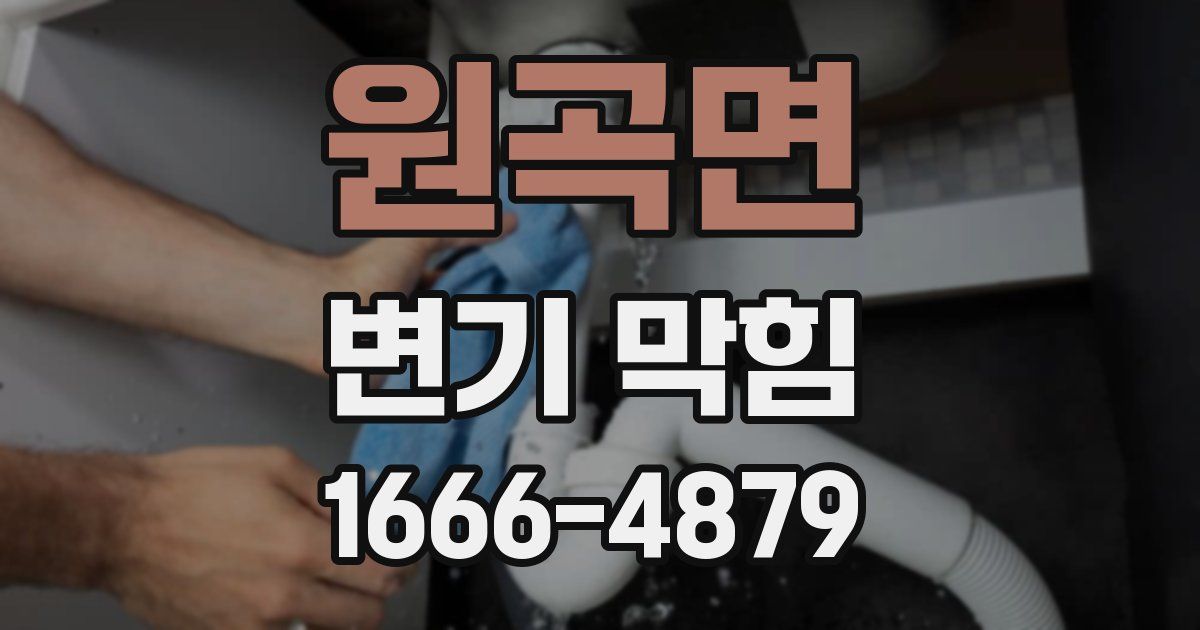 원곡면 변기 막힘
