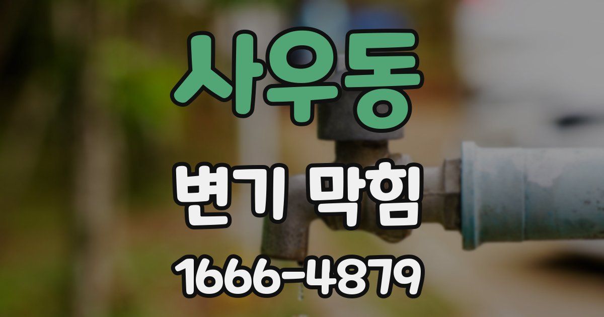 사우동 변기 막힘
