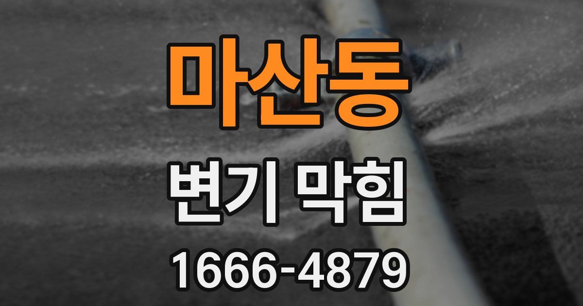 마산동 변기 막힘