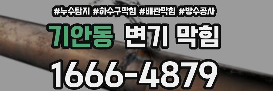 기안동 변기 막힘