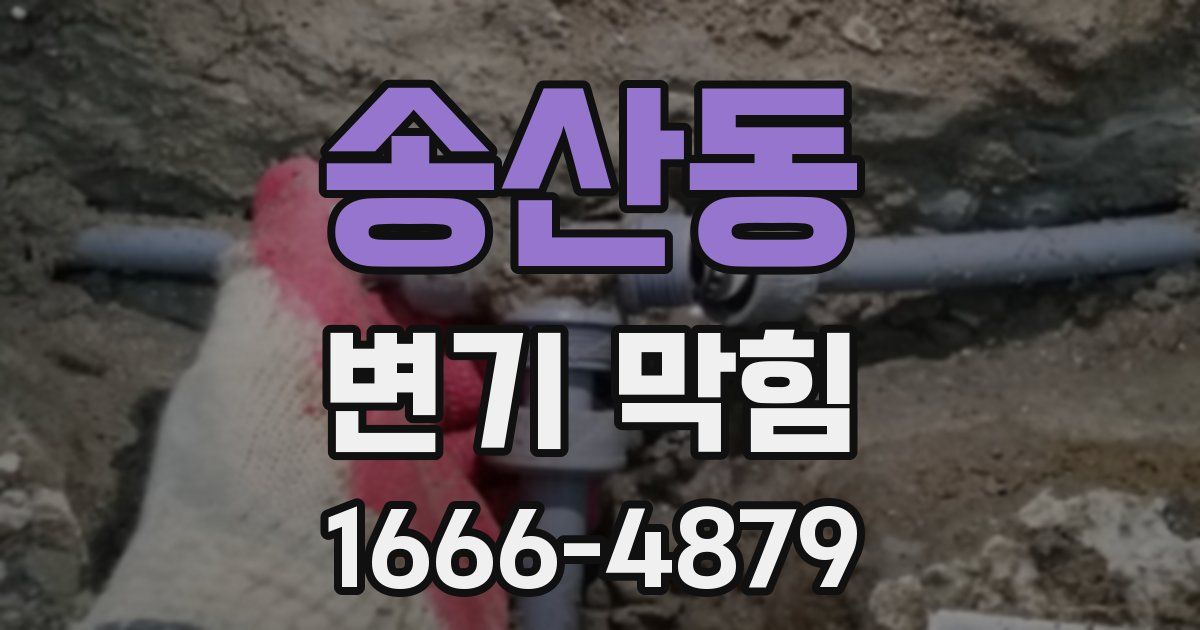 송산동 변기 막힘