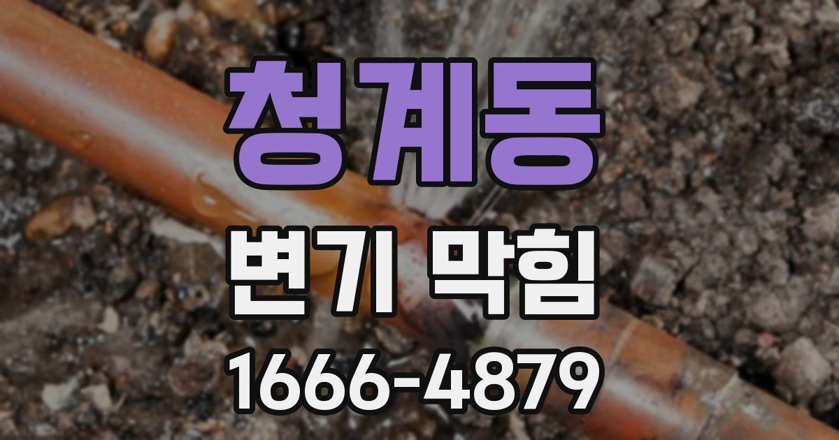 청계동 변기 막힘
